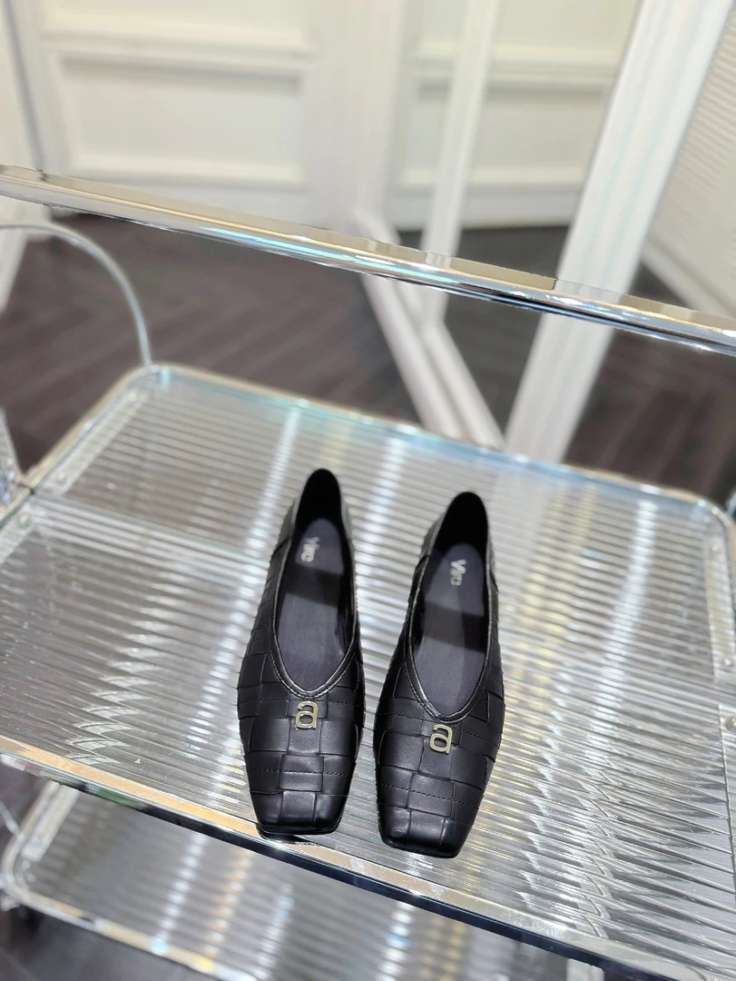 【聚新汇】9533-21秋款新款百搭真皮鞋平底一脚蹬浅口单鞋