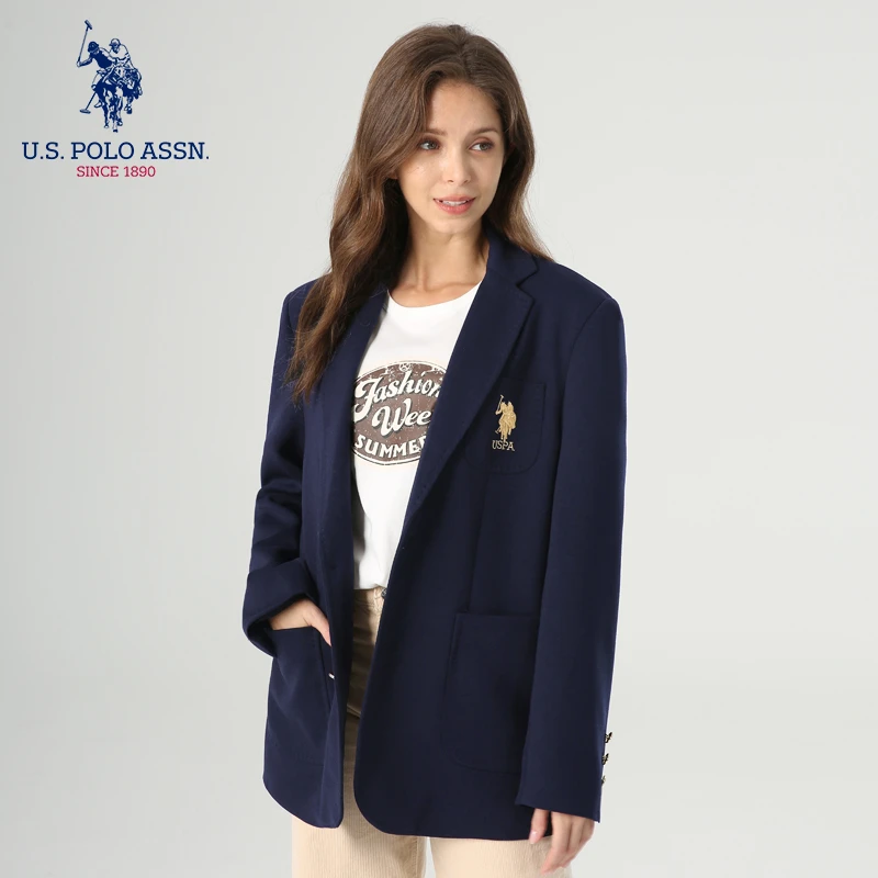 U.S. POLO ASSN.秋季百搭气质休闲西装外套时尚春季宽松通勤长袖