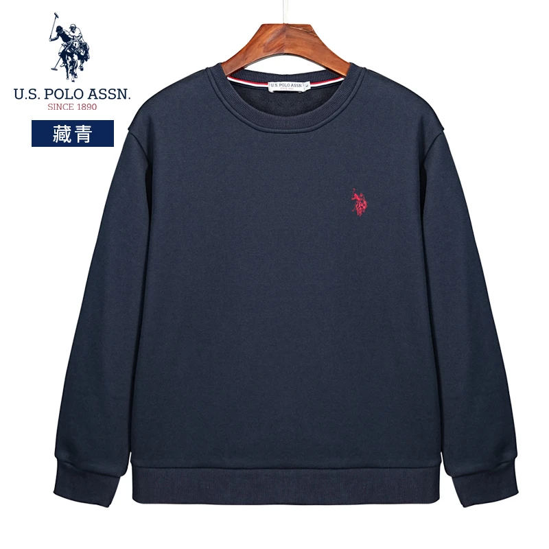 U.S. POLO ASSN.秋冬男女加绒百搭简约圆领套头卫衣US23WY3616
