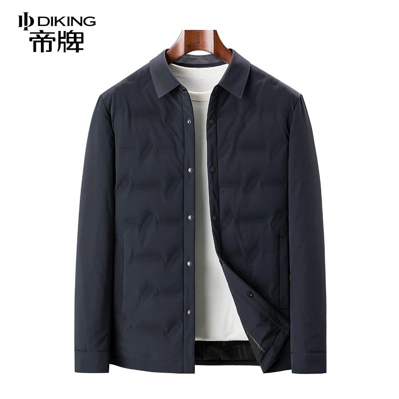 帝牌男装鹅绒羽绒服外套商务休闲翻领羽绒男2662