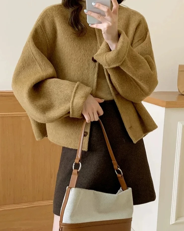 2024秋冬时尚休闲显瘦百搭加厚上衣女G0878