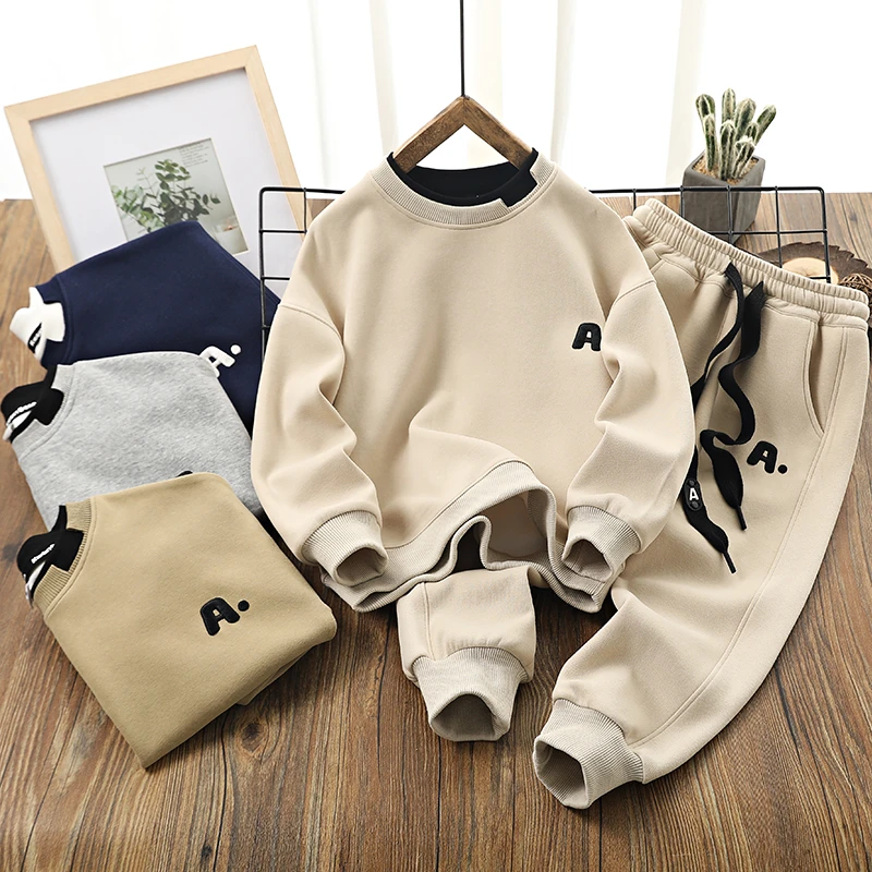 男童套装春秋款2024新款运动两件套休闲儿童炸街卫衣卫裤中大童潮