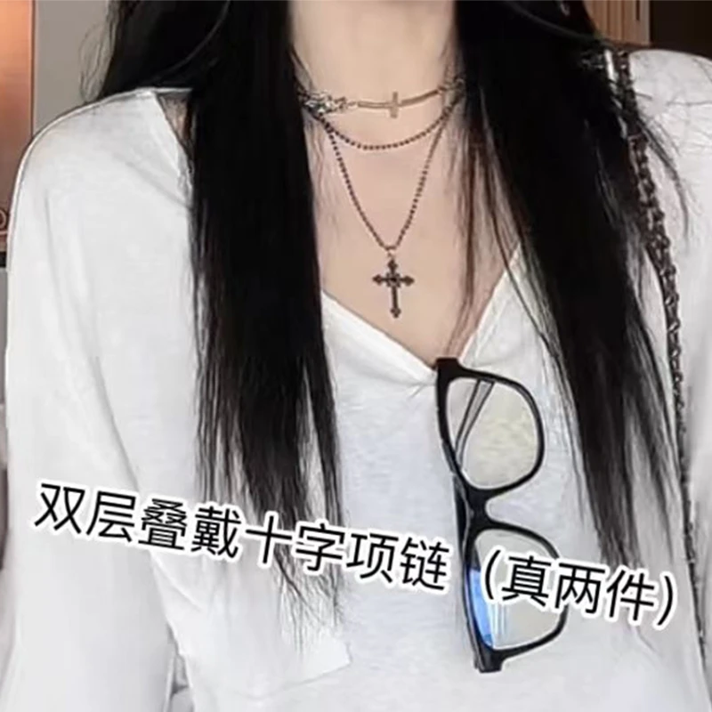 孙妍新款【颈部循迹】休闲时尚choker多层长款锁骨链项链