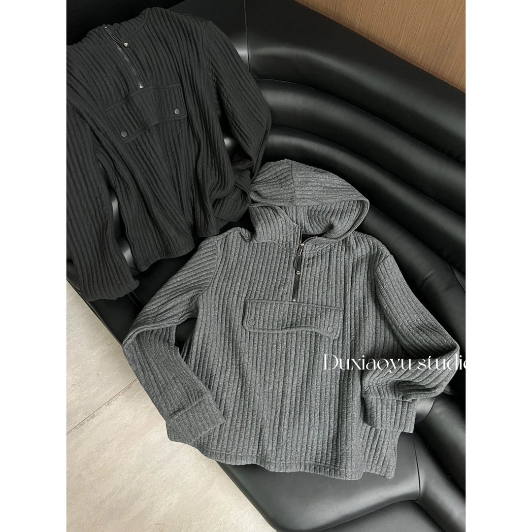 晓宇女装【夹棉卫衣】2024秋款卫衣 百搭时尚洋气减龄休闲连帽卫衣