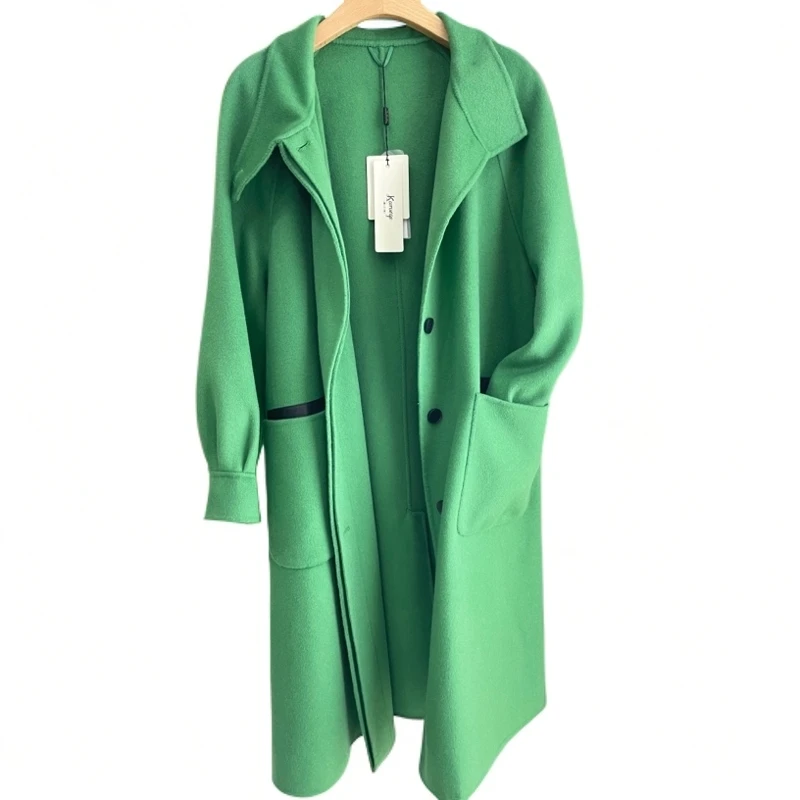 5033福利款3羊绒大衣女中长款赫本风气质外套秋冬新款