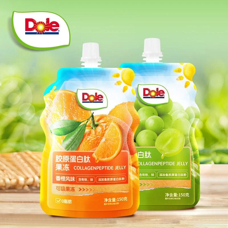 都乐DOLE胶原蛋白肽果冻150g*7袋0脂肪可吸果冻便携休闲零食方便