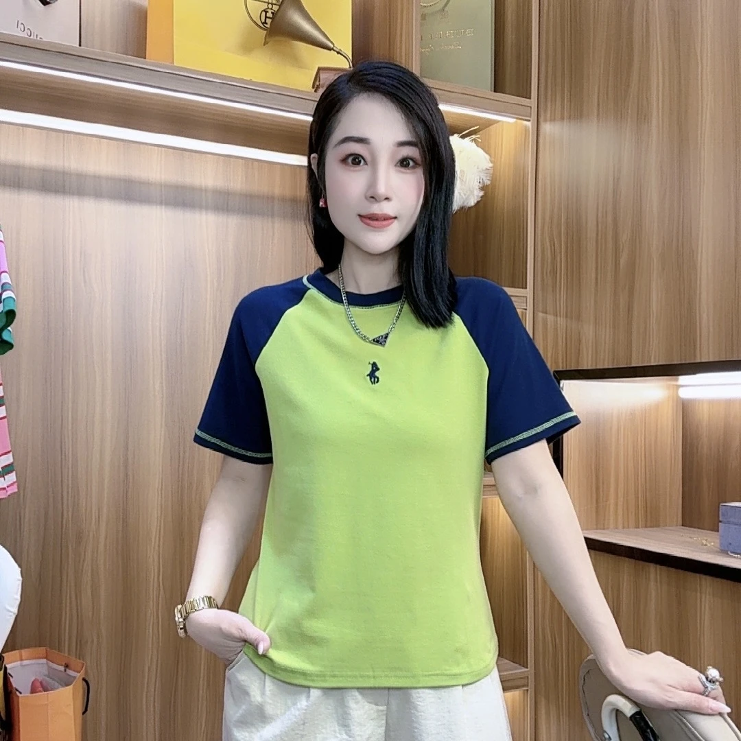 【御姐】短袖女T恤时尚圆领休闲百搭时尚夏季透气半袖