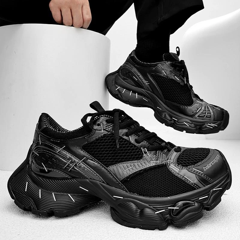 秋季14代订书机老爹鞋男女小众黑武士11XL做旧复古厚底增高运动鞋