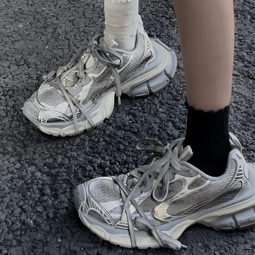 走秀款九代3xl老爹鞋男款增高金色2025秋季季新款透气运动鞋女潮