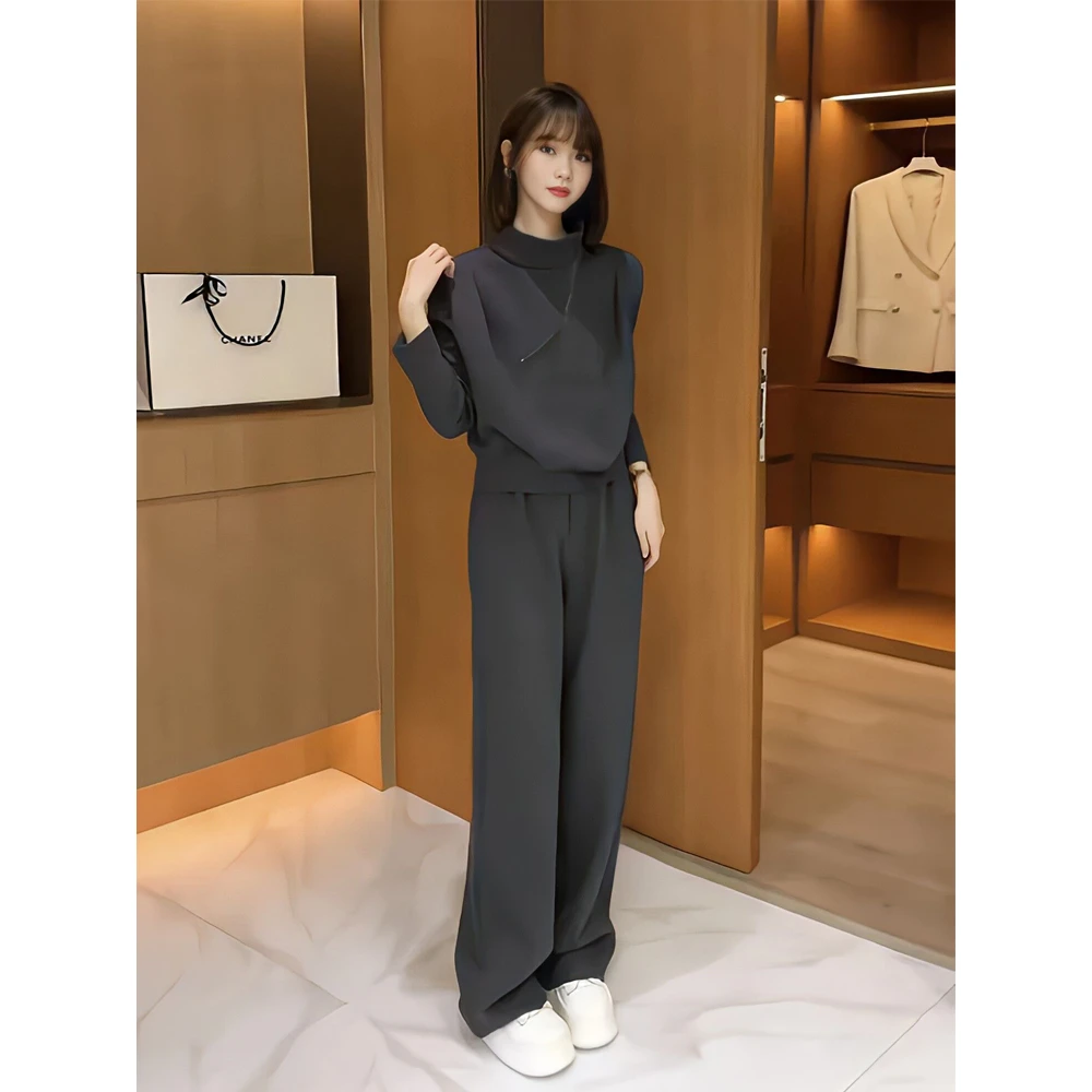 欧货休闲运动套装女春秋2025年新款洋气减龄高级感立领卫衣两件套