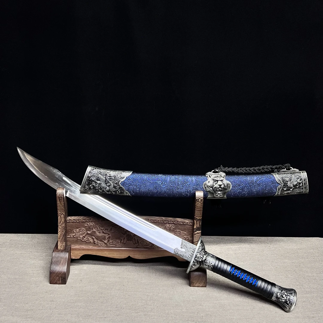 【太乙牛尾刀】龙泉市 高锰钢宝刀 摆件收藏 未开刃 冷兵器