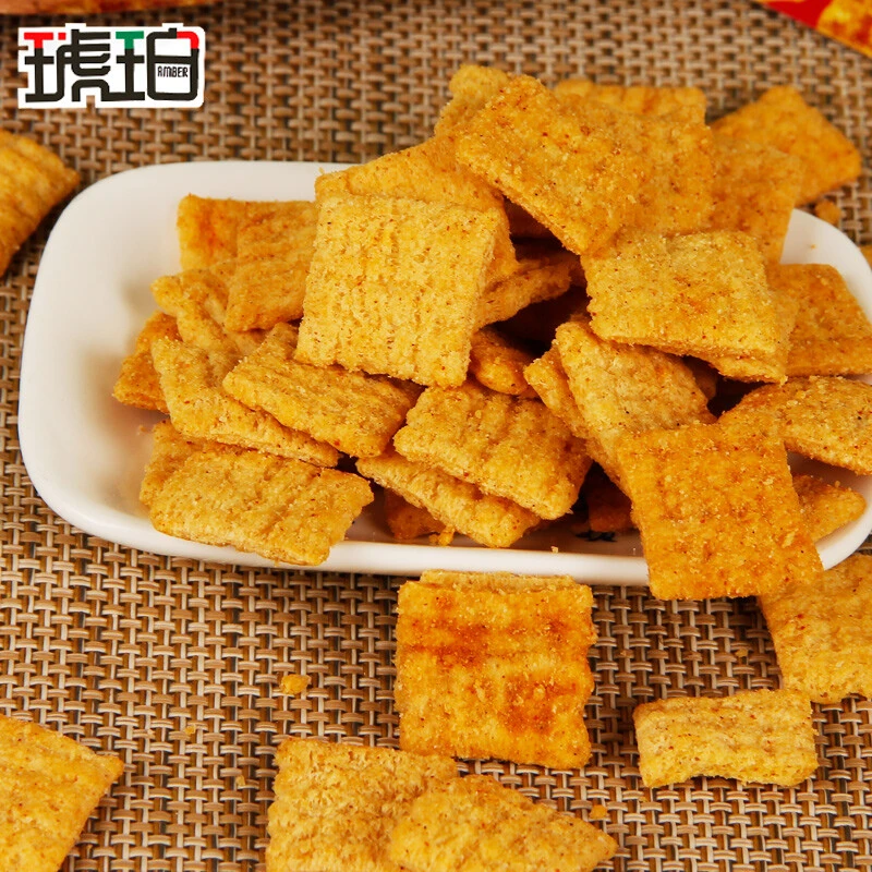 琥珀小米锅巴混合口味儿时怀旧解馋香脆网红小零食小吃休闲食品