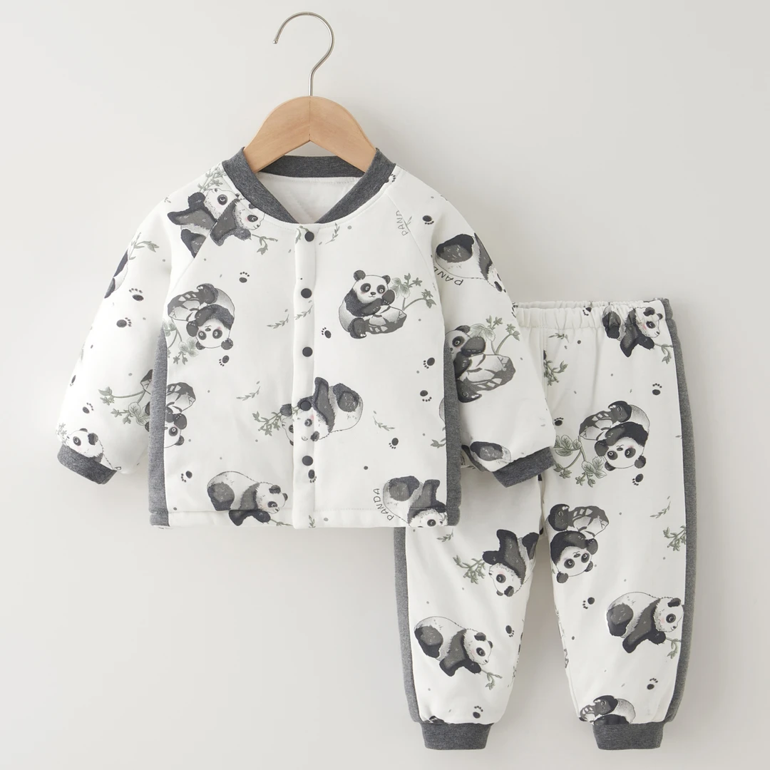 宝宝棉服套装冬装婴儿保暖加厚秋冬分体夹棉衣服男女儿童棉衣棉裤