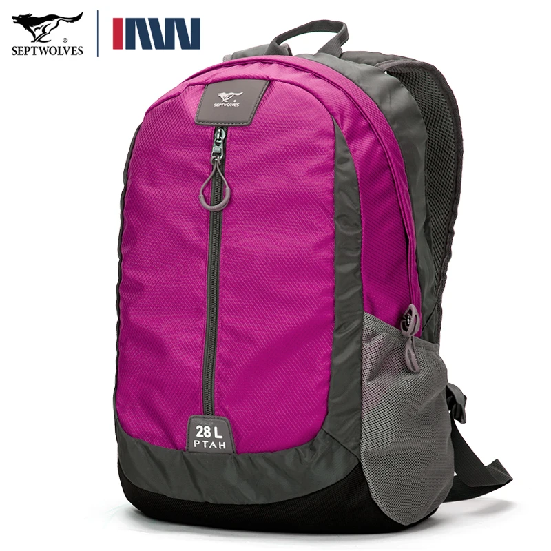 七匹狼休闲背包轻便双肩包女学生书包时尚潮流背包初中生高中生