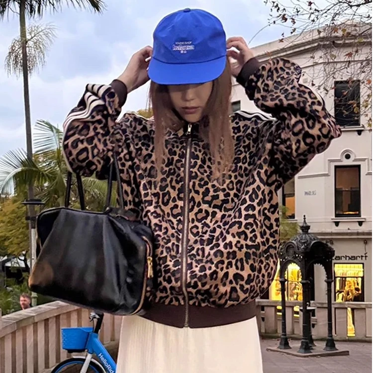 韩国东大门正品代购 时尚简约豹纹外套 （no退no换）