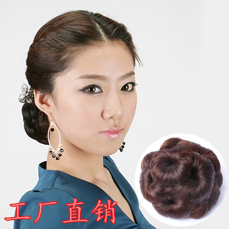 假发包盘发器空姐造型新娘花苞头古风真发髻妈妈九朵花拉花卷发包