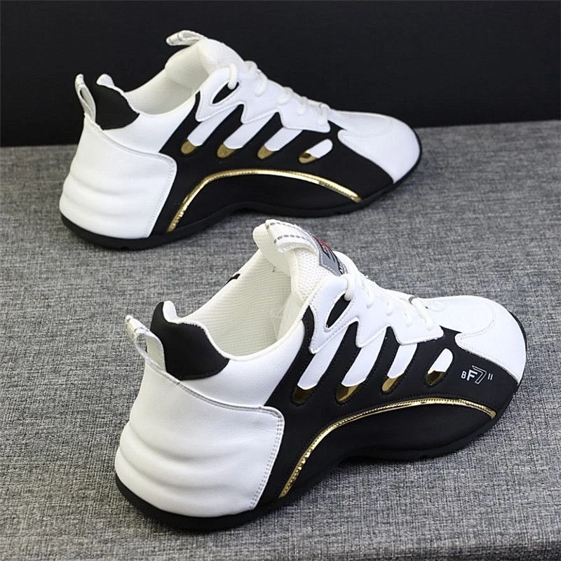 真皮23秋冬新款男女鞋新款皮蓬潮鞋休闲运动鞋软底防水防滑跑步鞋