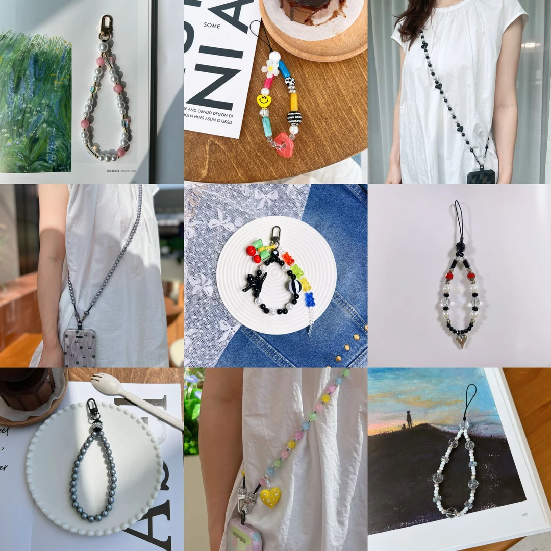 【戢十伍链条合集】原创手机链条女款手工创意短款腕带款斜跨款网红