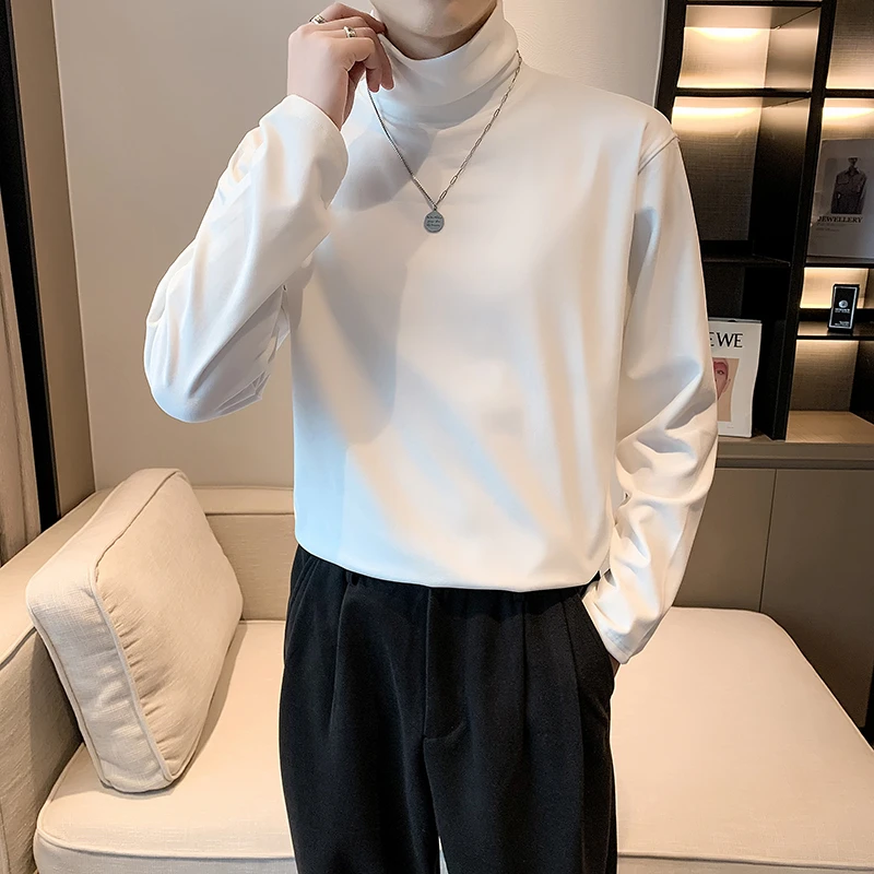 秋冬必备高领保暖打底时尚德绒打底男装保暖衣