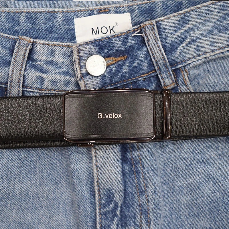 非遗手工腰带黑色腰带时尚百搭自动扣商务舒适真皮腰带真牛皮皮带