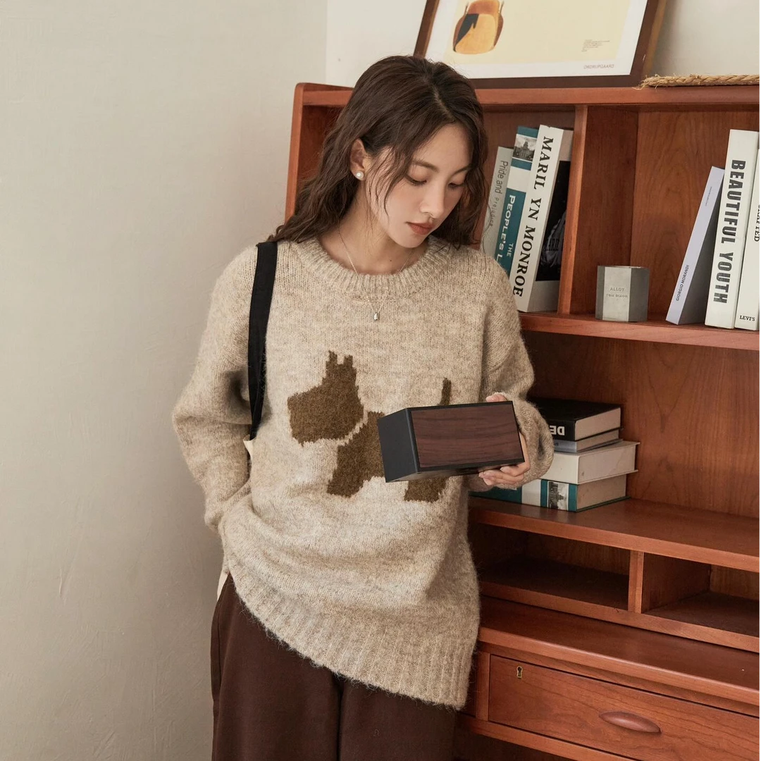 【A721-A840】款毛衣【直播拍链接】大版提花减龄针织套头毛衣