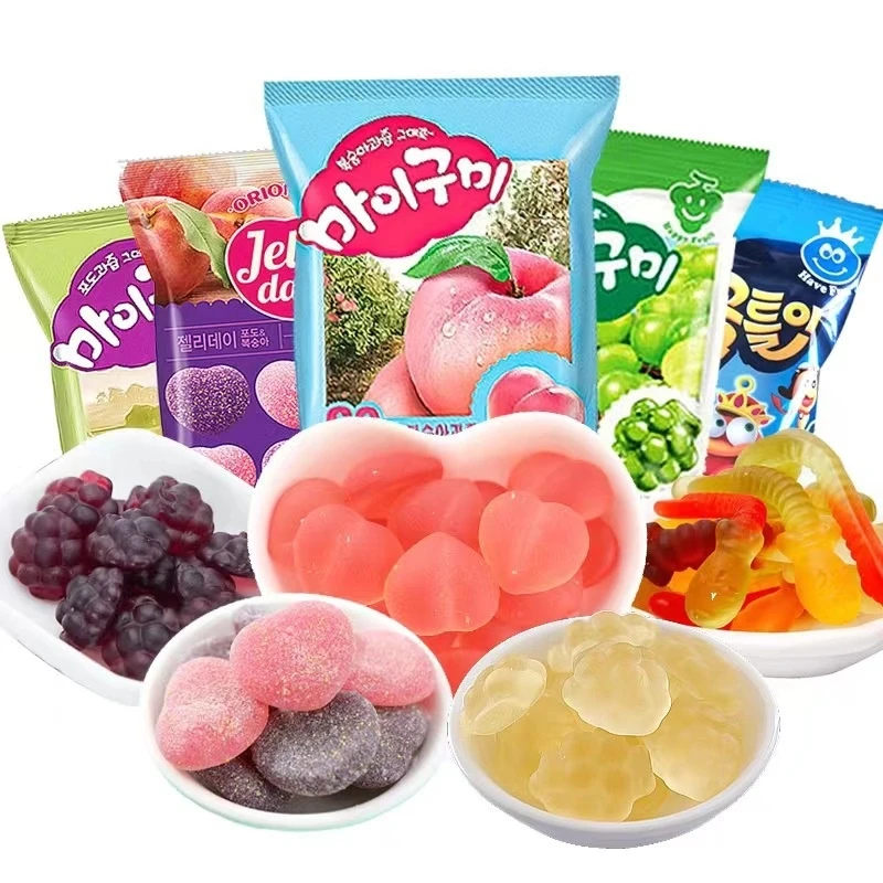 韩国进口好丽友葡萄桃子味软糖66g水果味QQ糖儿童休闲糖果零食