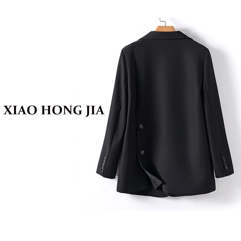 黑色西装外套女2024年春季新款韩版宽松显瘦遮肉休闲百搭西服上衣