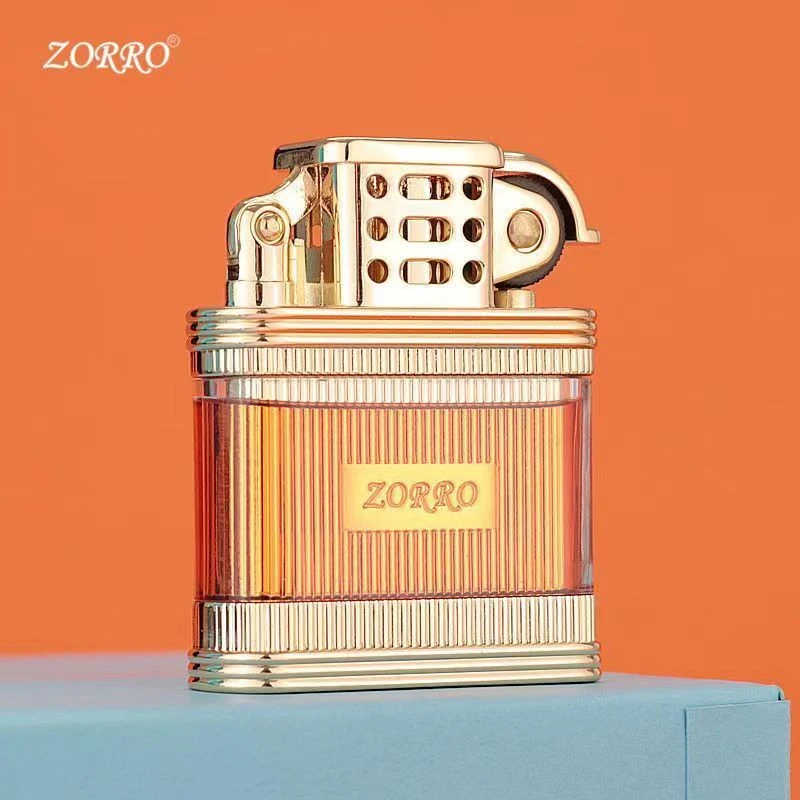 ZORRO佐罗老九门透明油仓打火机高颜值高档打火机送男友创意可视