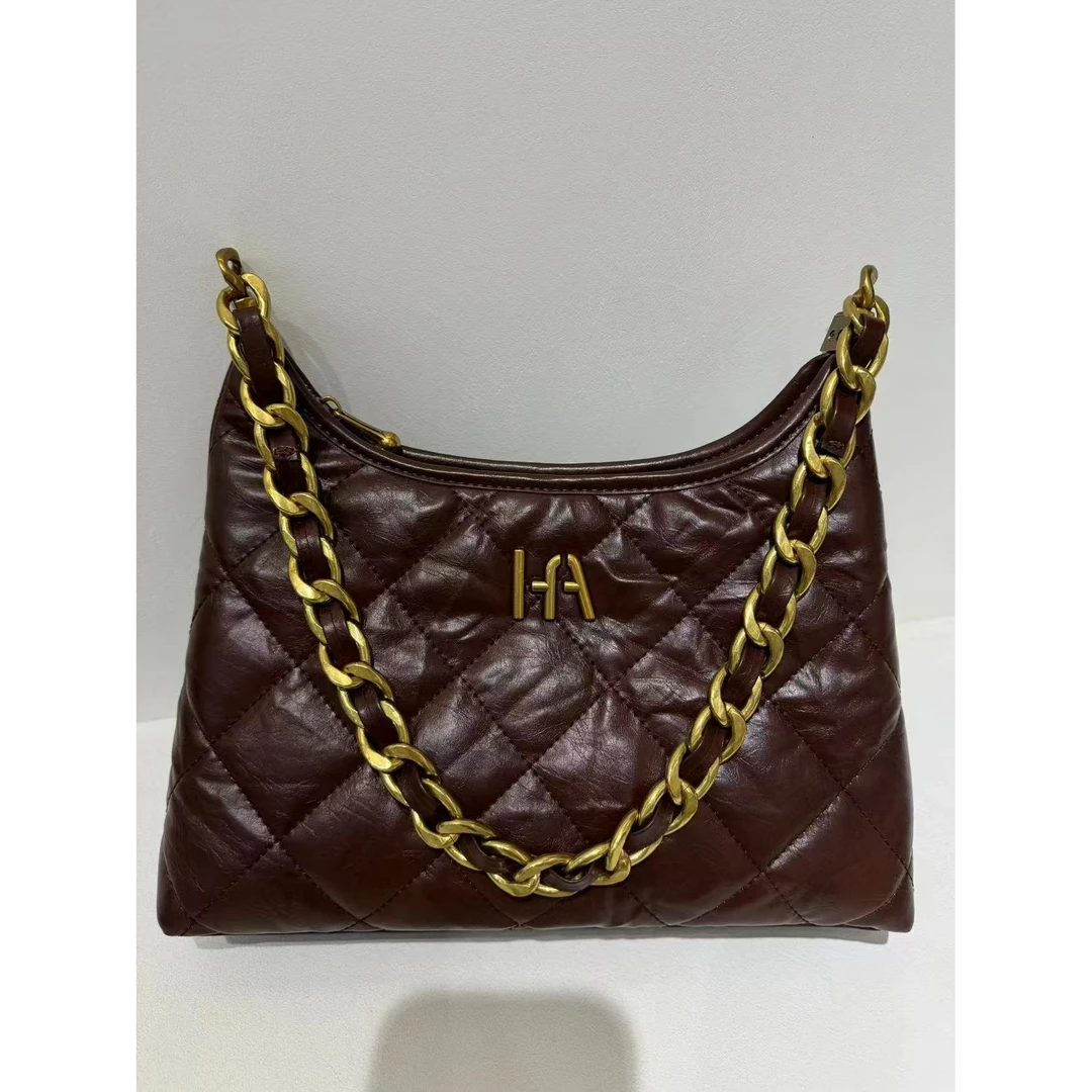 【南沙瑞熙】QYX-9628-可可棕RAIN.CUN轻奢小众时尚女士包