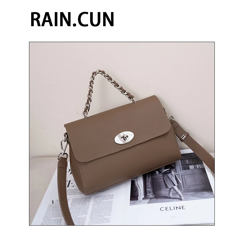 【瑞熙甄选】KLL-66026-棕色轻奢小众设计感时尚百搭ins女士包