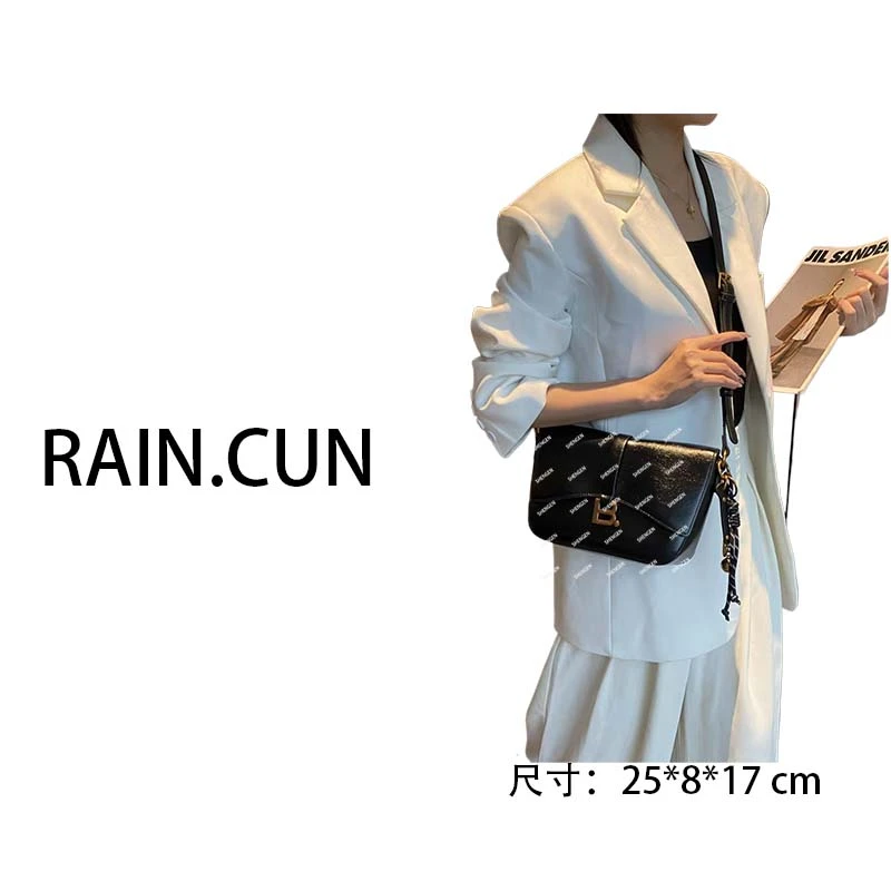【南沙瑞熙】SKL-7190-黑色RAIN.CUN轻奢小众时尚女士包