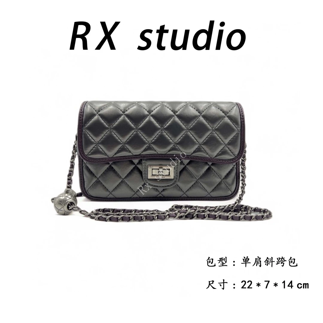 【南沙瑞熙】ZT-D7092-机车枪灰RAIN.CUN轻奢小众时尚女士包