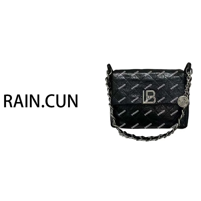 【南沙瑞熙】ZT-D9617-A-黑色RAIN.CUN轻奢小众时尚女士包