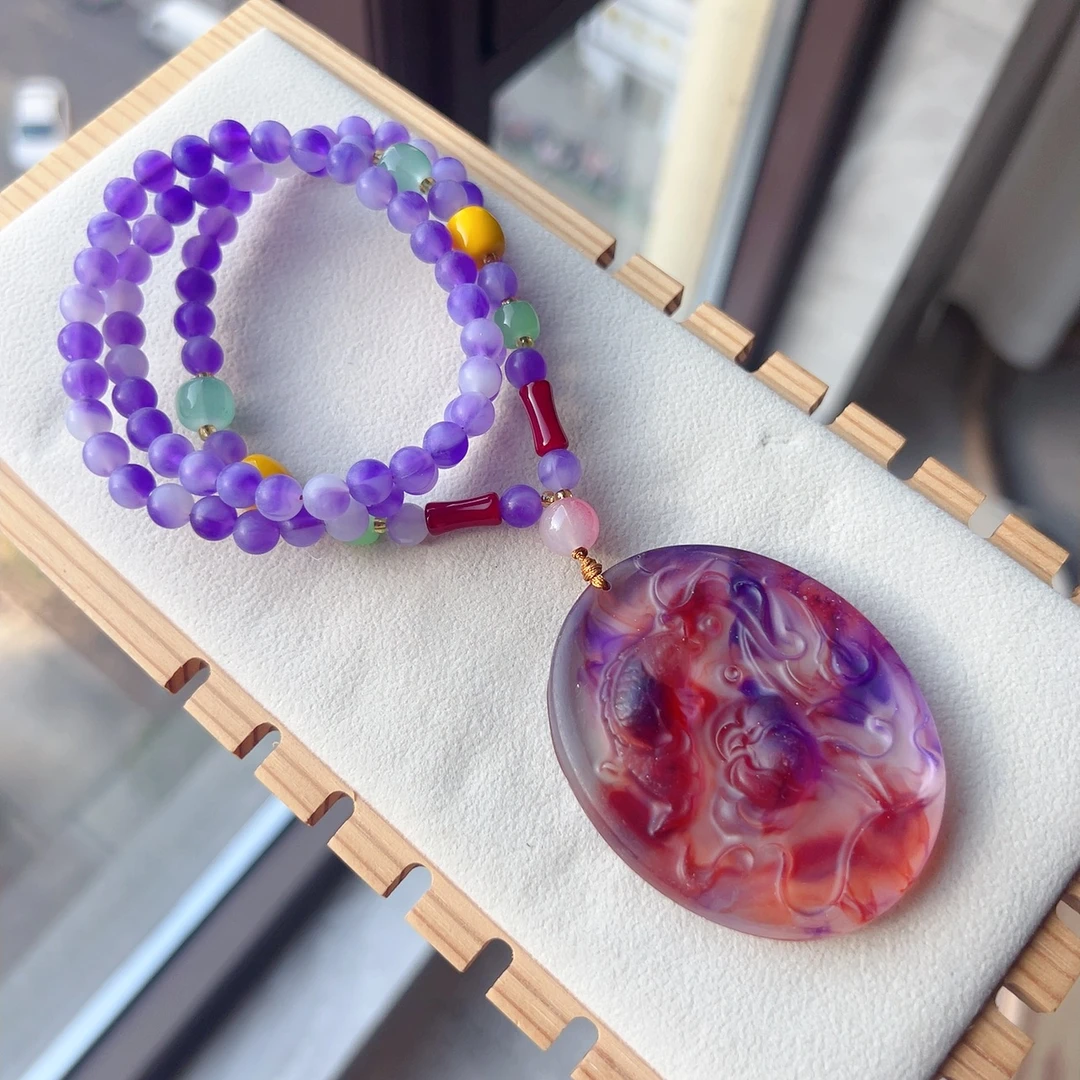 彩色之石吊坠 Z级珍藏类文化传承 血疗磁疗光疗ZB225