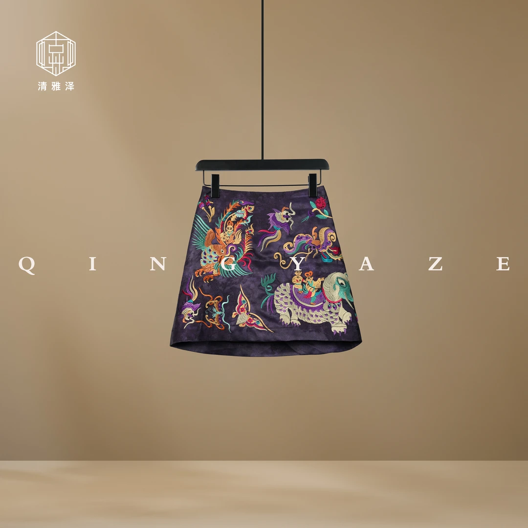 黔·苗绣！重工刺绣人丝提花裙裤！GZ5121