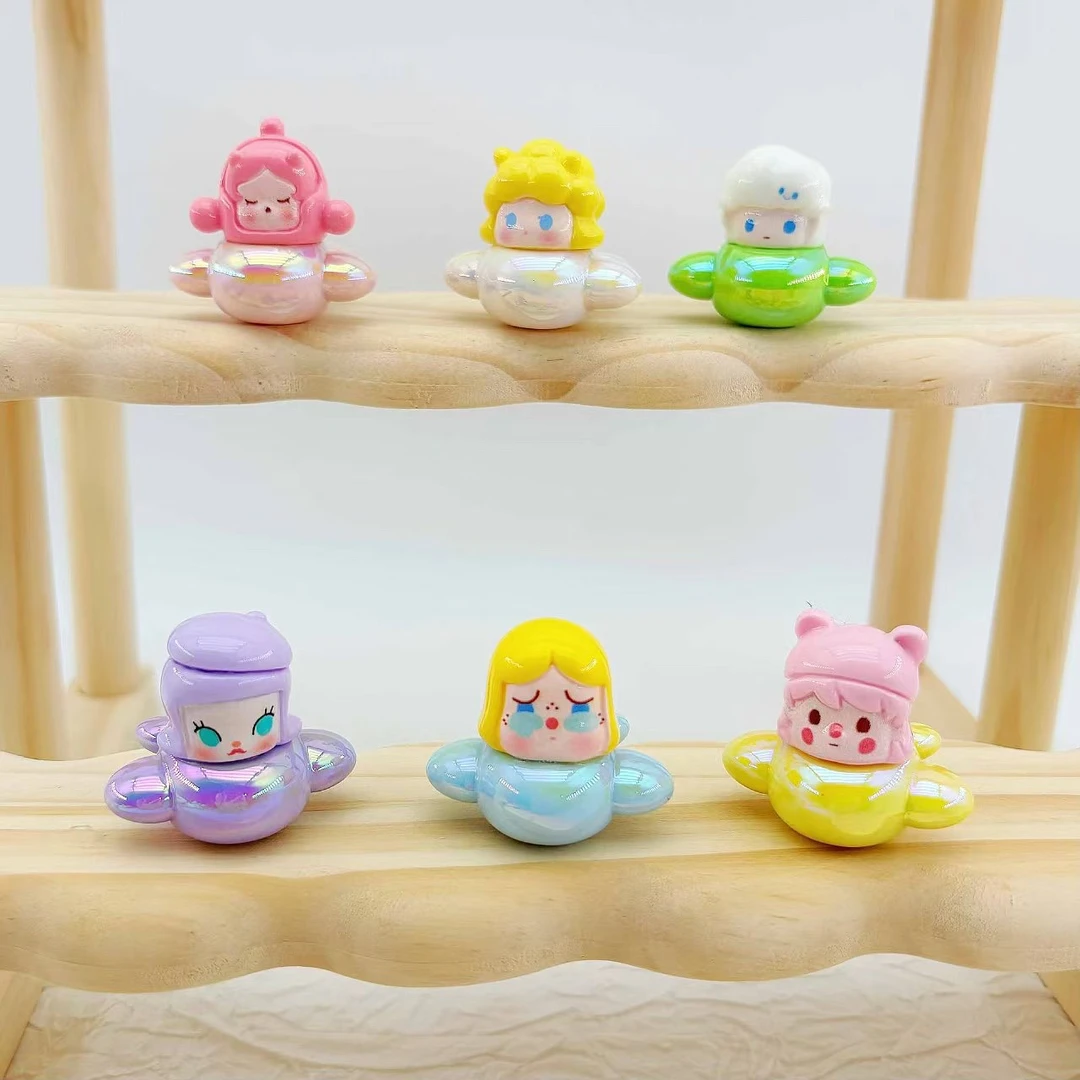 【九宫格】亚克力电镀泡泡玛特飞机小饰品摆件家居装饰品车载创意