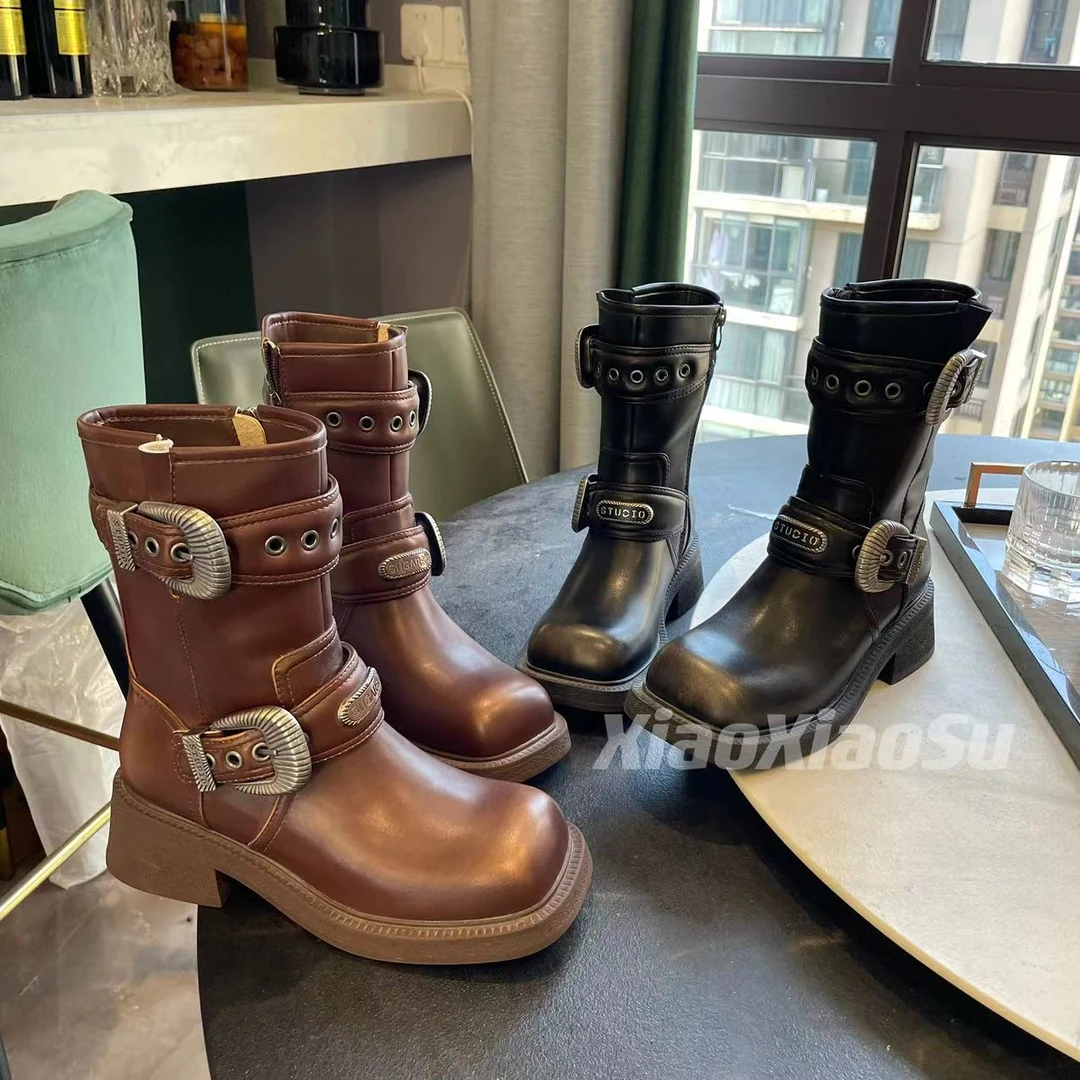 小小苏2024新款时尚短靴女5公分百搭休闲短靴时尚