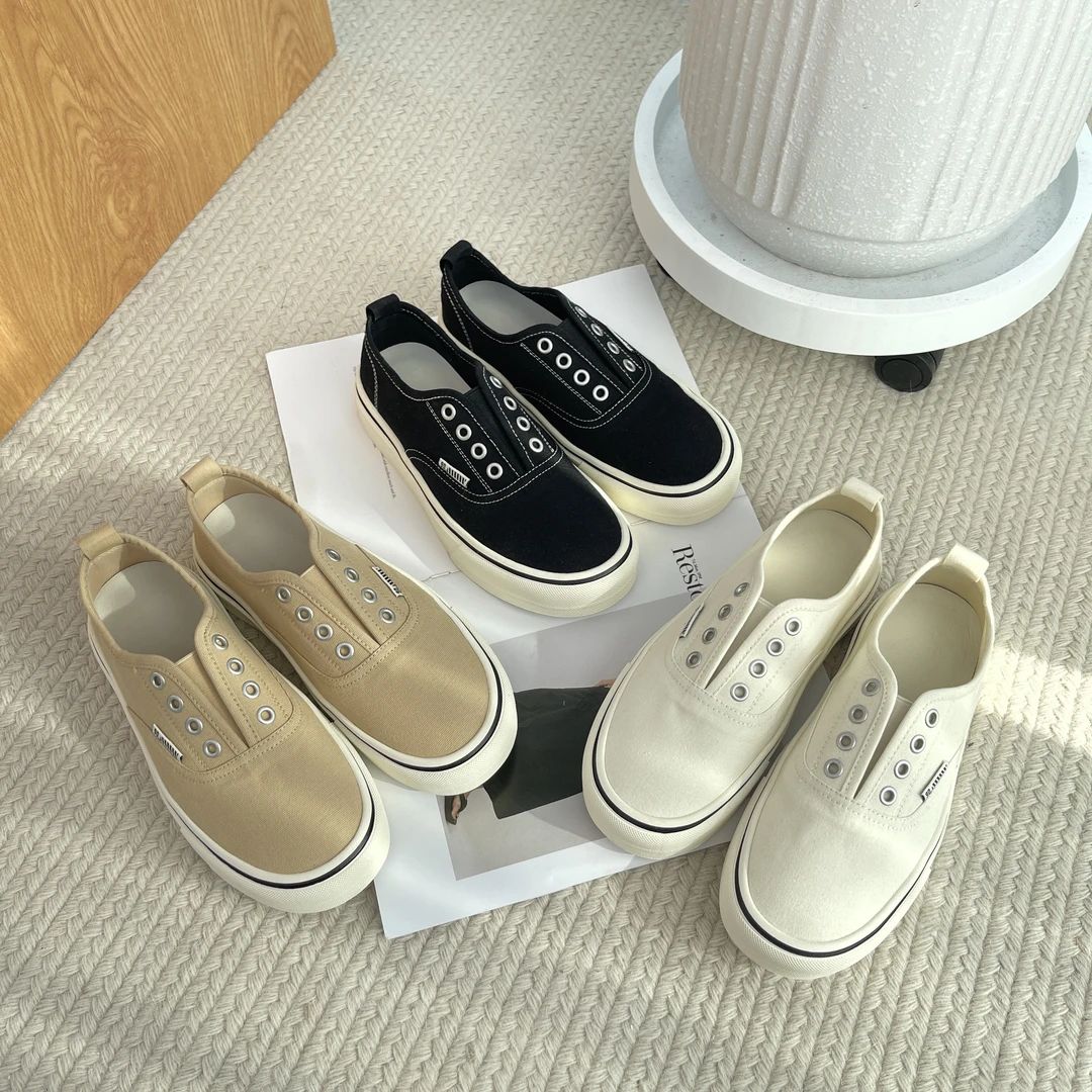 小小苏休闲鞋夏季新款女外穿轻便薄低纯色透气平底小香风;XDXA134