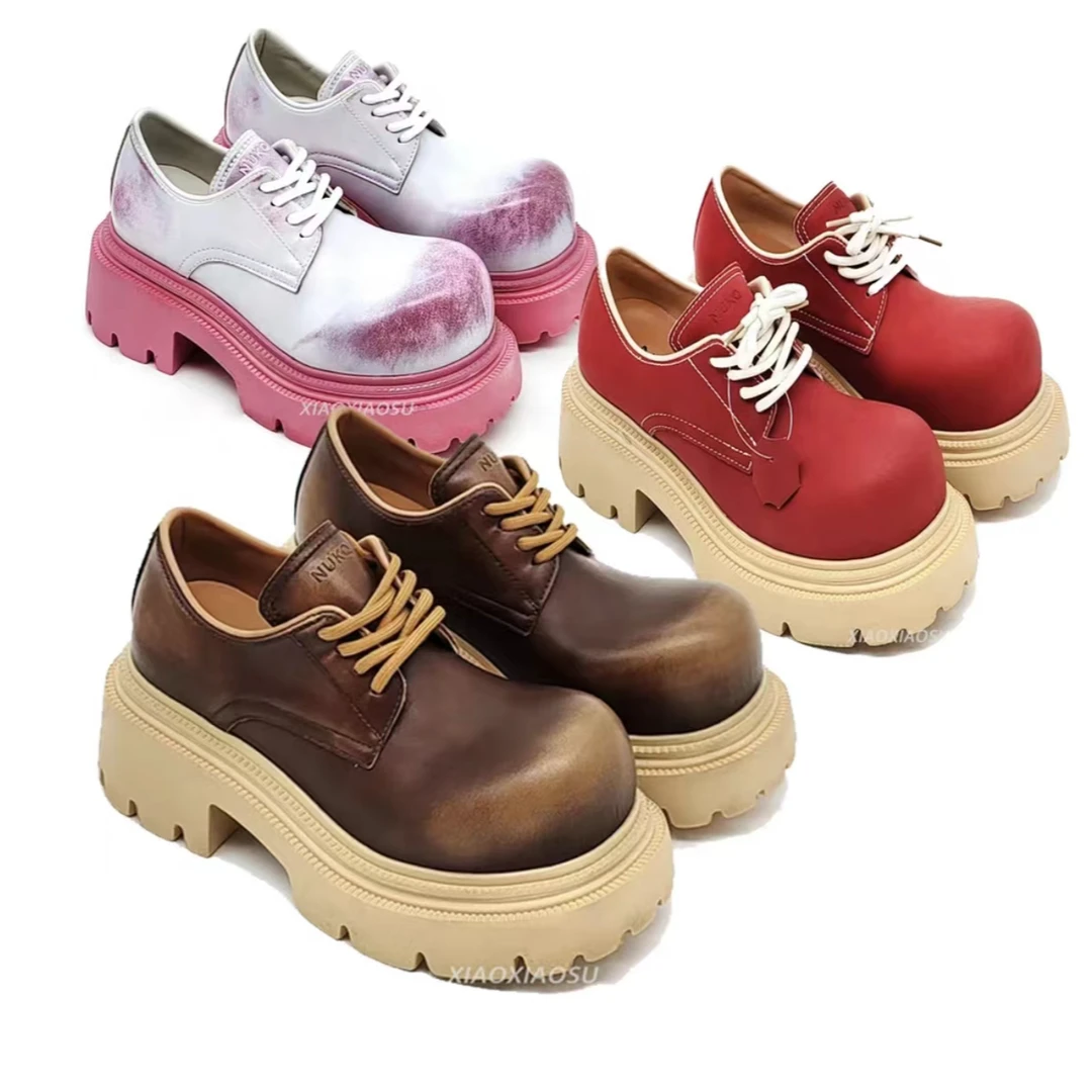 小小苏宝儿鲸鱼头玛丽珍高跟乐福鞋帅酷乐福鞋1.0