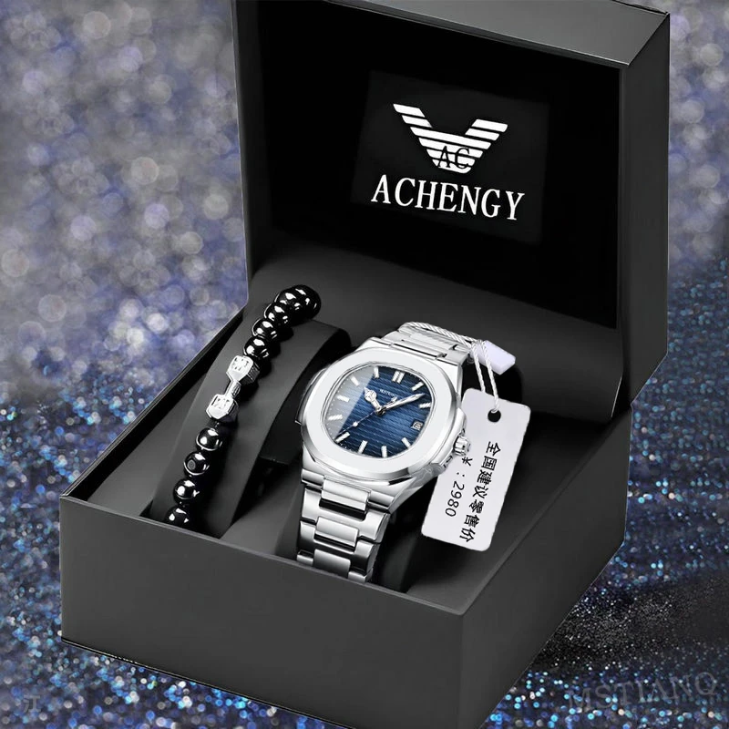 手表男款爆款电子表瑞士专柜同款男士手表非机械表轻奢夜光石英表