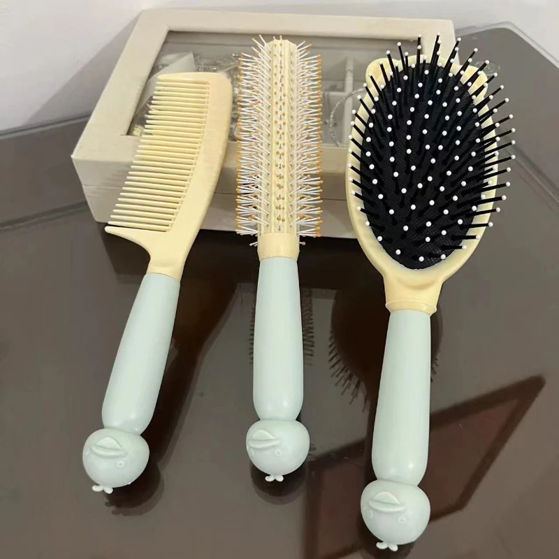 可爱兔子防滑手柄美发梳女士长发梳头按摩梳干湿两用顺发气垫梳子