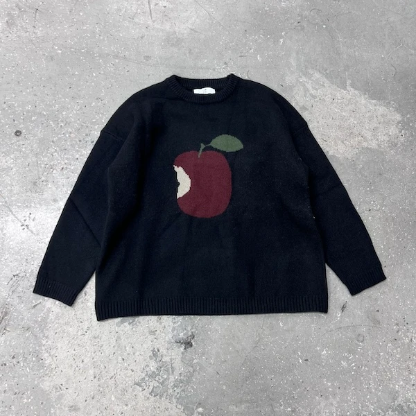 【杨英家咬一口苹果小众设计】韩版撞色针织老钱设计毛衣 8999