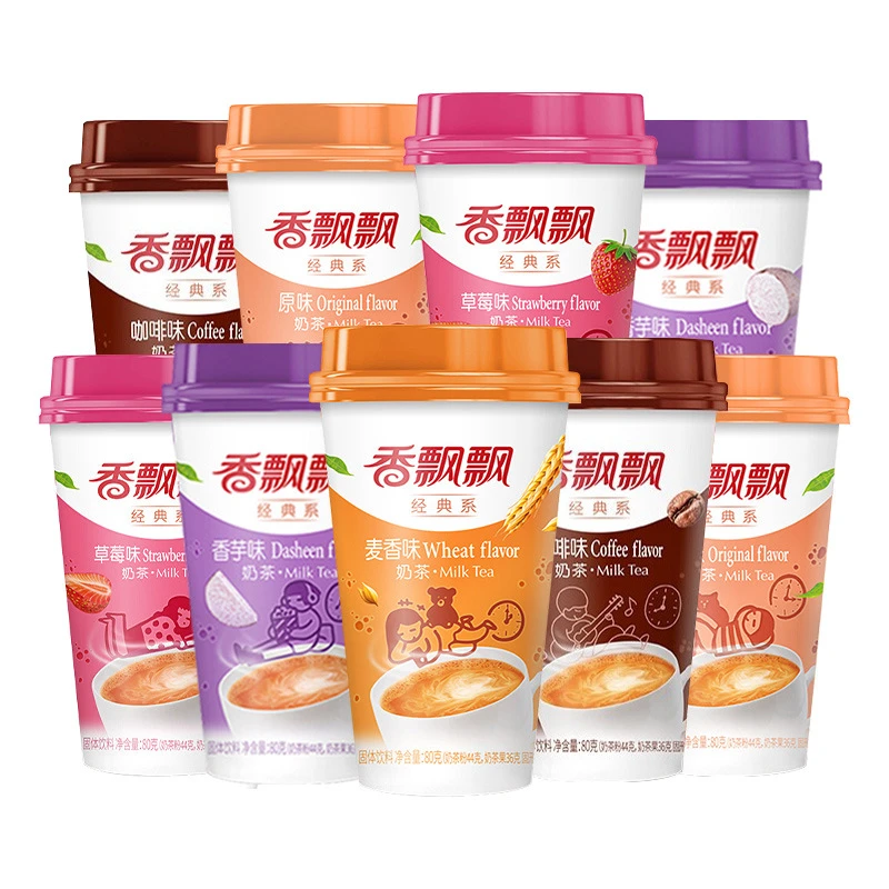 香飘飘奶茶多口味混合整箱手工速溶冲泡原味奶茶粉红豆