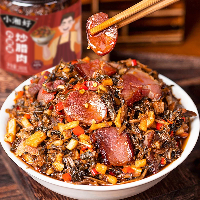 小湘好 腊肉外婆菜280克湖南下饭菜拌饭酱咸菜农家香辣开胃菜瓶装