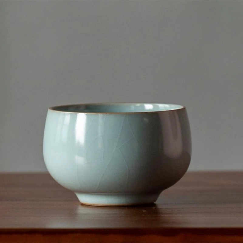 【天青】景德镇禅定杯汝窑主人杯茶单杯高端品茗杯茶盏汝瓷功夫茶具