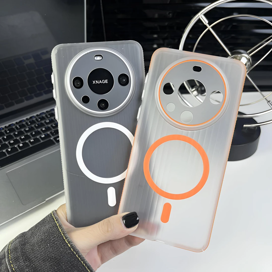 创意瓦楞Mate60Pro磁吸壳Pura70透明保护壳P70PRO超薄Mate60全包