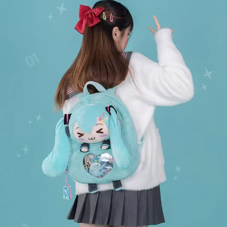 正版初音未来痛包掐掐脸系列毛绒抱枕