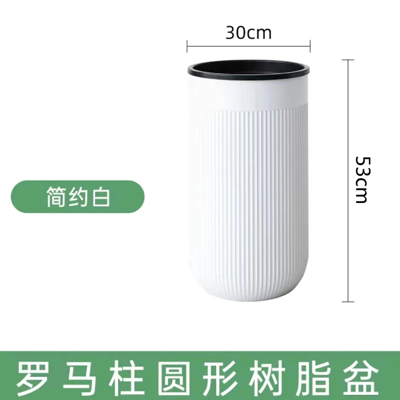 罗马柱圆形树脂盆 高53cm口径30cm