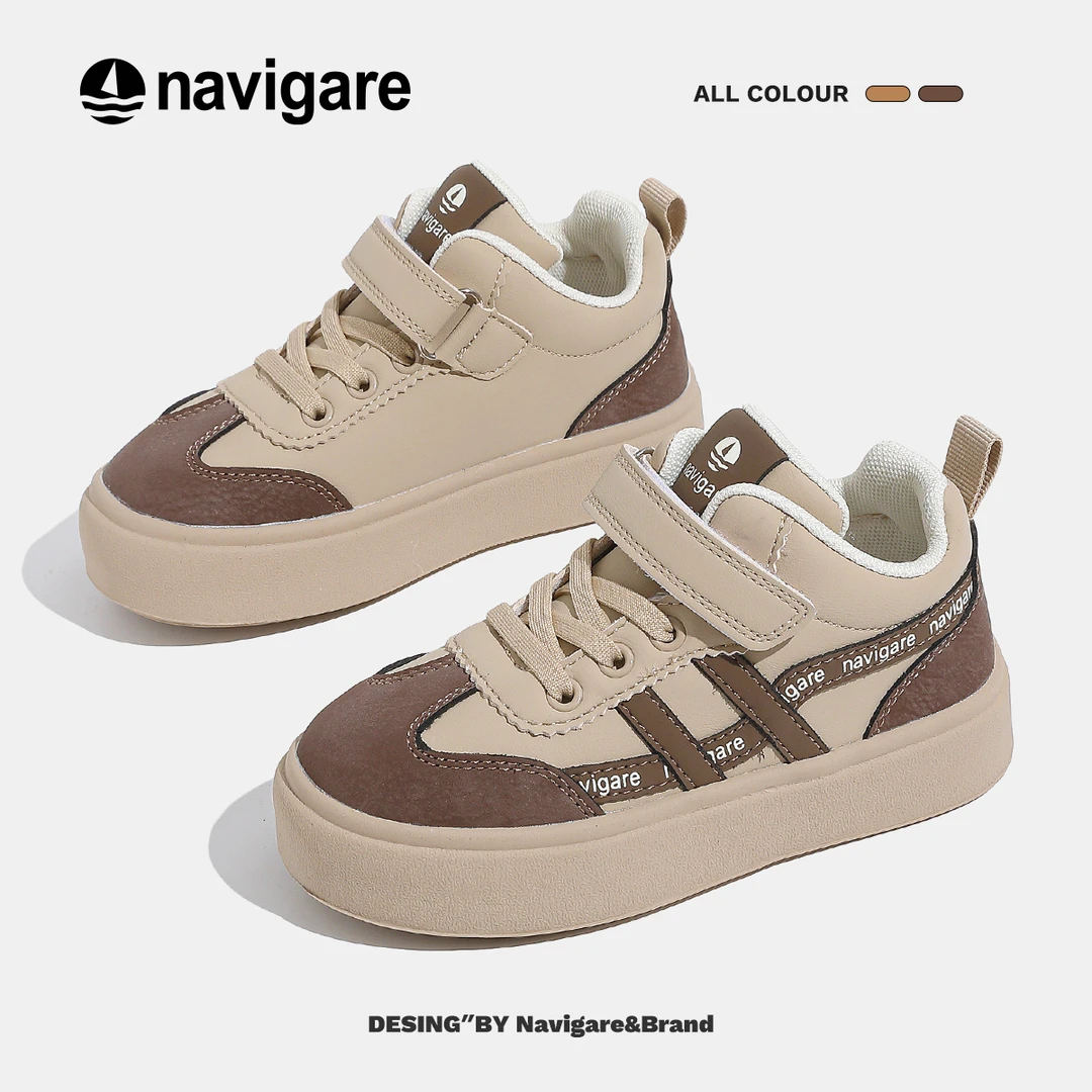 Navigare纳维凯尔秋爆款时尚软底时尚休闲百搭男童板鞋NYS233018