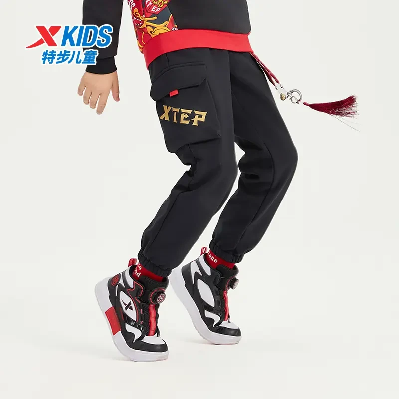 【潮童工装裤】儿童冬季龙年款保暖潮流运动裤童装男童加绒裤子